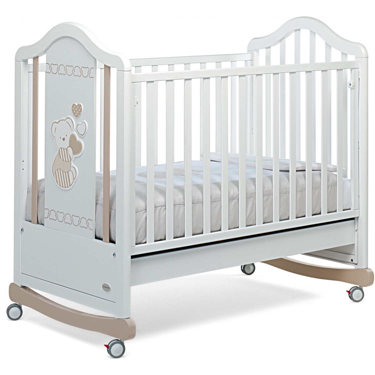 lettino_dolcecuore_450_1-51389 Zertifiziert Kinderbett Foppapedretti Dolcecuore 450 Tortora