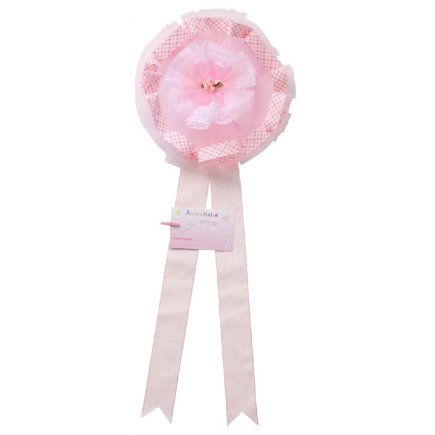 Andy & Helen Tüll Geburtsband 24 cm Pink Gratis Versand
