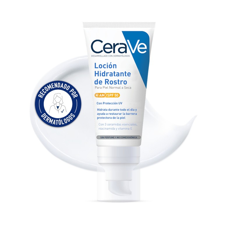 74084-160220 Weltweiter Versand CERAVE Feuchtigkeitslotion fürs Gesicht LSF 50 (52ml)