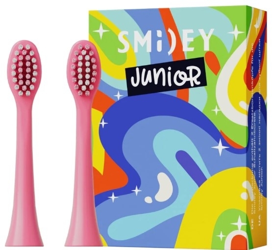 c7sngyjjjelh-140512 Sonderangebot Aufsätze für Junior-Schallzahnbürste, rosa Smiley