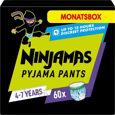 lyclqr3talah-139816 Windelhöschen Ninjamas Pyjama Boy Pants 4-7 Jahre (17-30 kg) 60 St. Pampers Jetzt Bestellen