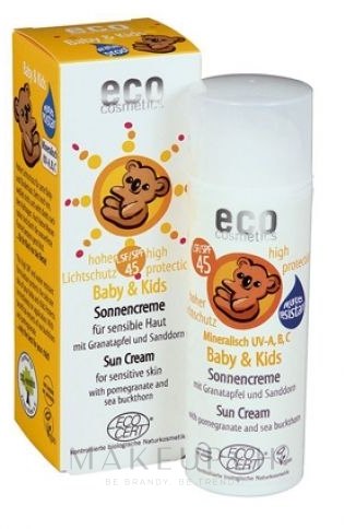 oleyb4tjwpqy-142307 Zertifiziert Sonnenschutzcreme mit Granatapfel und Sanddorn für Babys und Kinder SPF 45 Eco Cosmetics Baby Sun Cream SPF 45