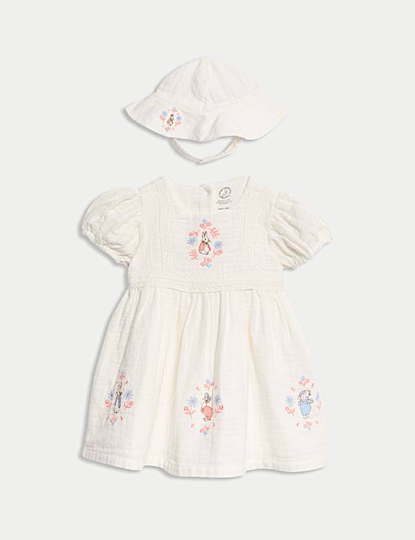 2er-Pack Kleid & Hut aus reiner Baumwolle mit Peter Rabbit™-Motiv (0–3 J.) Limited Edition