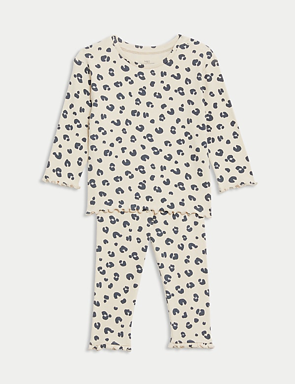 2-teiliges Jersey-Outfit mit hohem Baumwollanteil und Tiermuster (0–3 J.) Meistverkauft