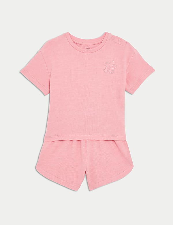 SD_04_T78_2487A_A0_X_EC_90-51800 2-tlg. Outfit bestehend aus T-Shirt und Shorts aus reiner Baumwolle (0–3J.) Kostenfreie Lieferung