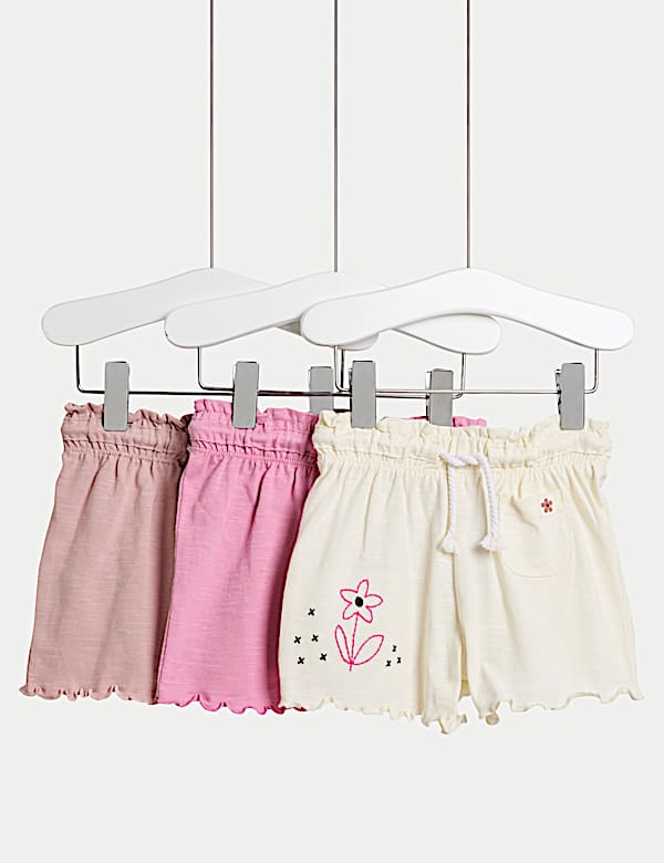 SD_04_T78_2492D_ZZ_X_EC_0-51452 3er-Pack Jersey-Shorts aus reiner Baumwolle mit Blumenstickerei (0M.– 3J.) Kostenloser Rückversand