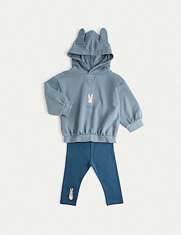 SD_04_T78_4053C_E0_X_EC_90-50580 2-teiliges Outfit aus Hoodie mit hohem Baumwollanteil und Peter Rabbit™-Motiv (0–3 Jahre) Geprüft