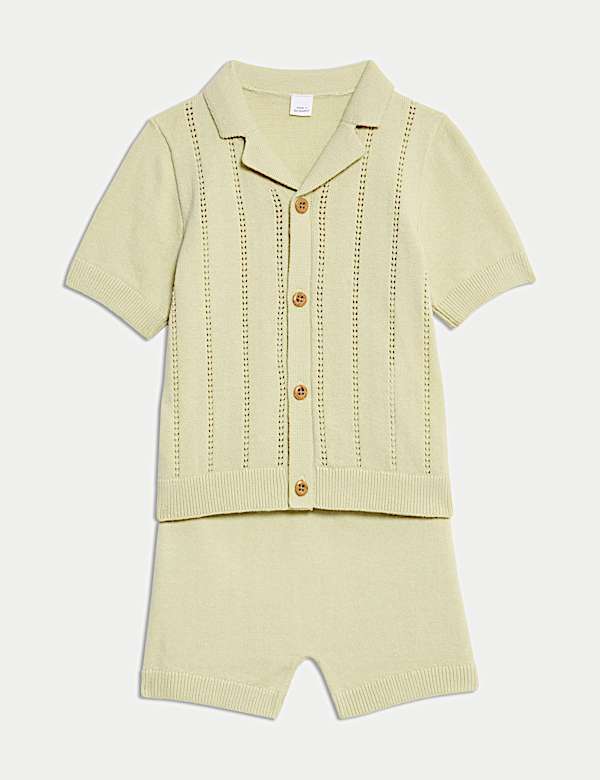 SD_04_T78_4091E_J0_X_EC_90-47981 2-tlg. Strick-Outfit aus reiner Baumwolle (0–3 J.) Abverkauf