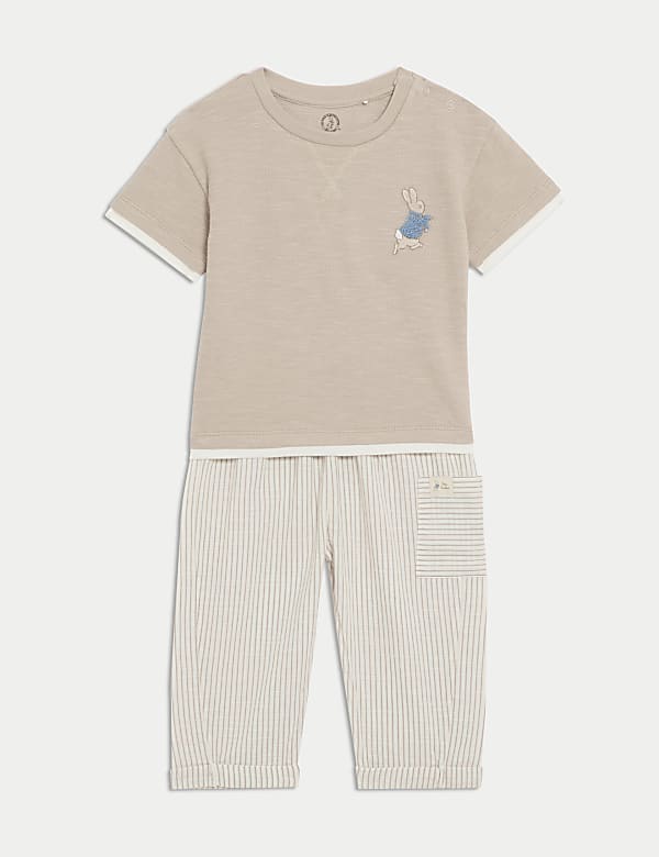 SD_04_T78_4220C_K7_X_EC_90-49377 2-teiliges Peter Rabbit™-Outfit aus reiner Baumwolle (0–3 Jahre) Nur Für Kurze Zeit