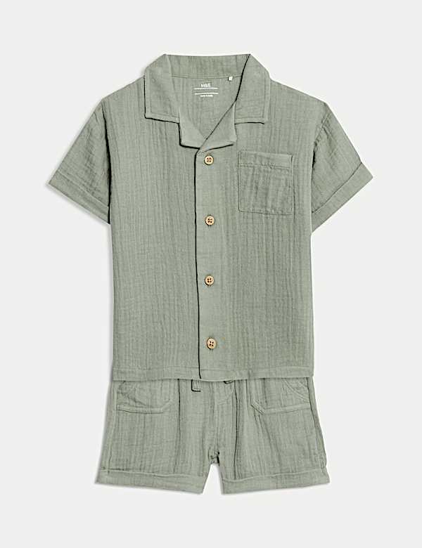 SD_04_T78_4471D_J0_X_EC_0-48652 2-teiliges Outfit aus reiner Baumwolle bestehend aus Oberteil & Hose (0–6 J.) Abverkauf