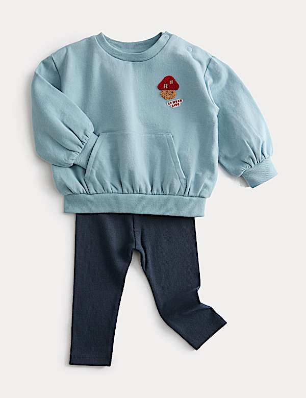 SD_04_T78_4611L_E0_X_EC_90-50632 2-tlg. Outfit mit Sweatshirt mit hohem Baumwollanteil (0 M – 3 J.) Top-Angebot