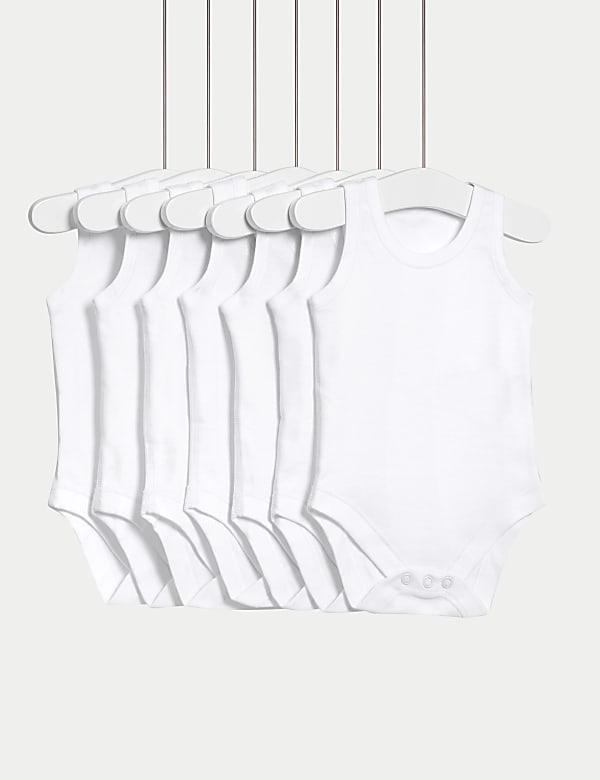 SD_04_T92_1001_Z0_X_EC_90-49390 Versand Am Gleichen Tag 7er-Pack ärmellose Bodys aus reiner Baumwolle (2,3 kg – 3 J.)