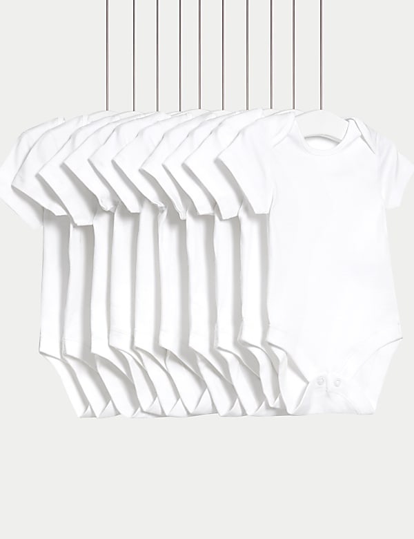 10er-Pack Kurzarm-Bodys aus reiner Baumwolle (2,9 kg–3 Jahre) Sofort Bestellen