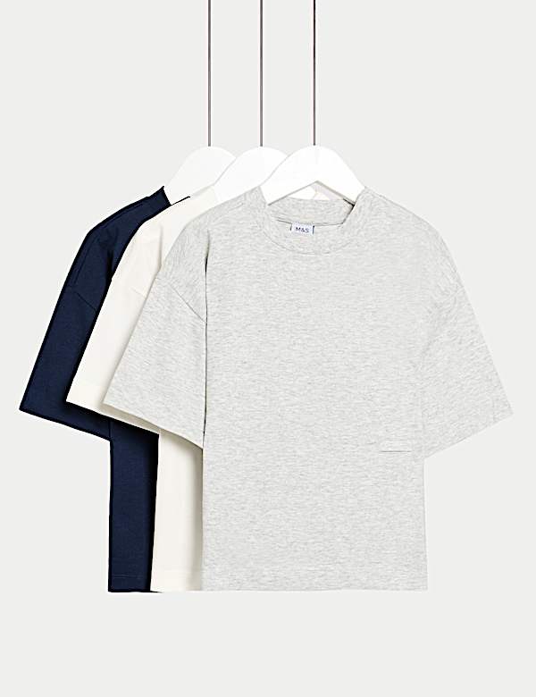 SD_04_T92_2341P_T4_X_EC_0-48175 Versand Am Gleichen Tag 3er-Pack Adaptive T-Shirts aus reiner Baumwolle (2–16J.)