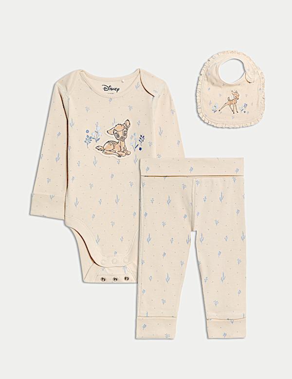 SD_04_T92_6247C_K0_X_EC_90-48061 3-teiliges Bambi™-Set aus reiner Baumwolle und Lätzchen (3,2 kg–9 Monate) Kostenloser Rückversand