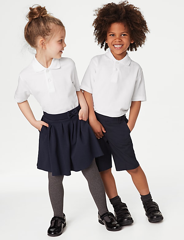 MS_04_T76_2035_Z0_X_EC_0-51694 5er-Pack Unisex-Poloshirts aus reiner Baumwolle für die Schule (2–18 Jahre) Finale Aktion