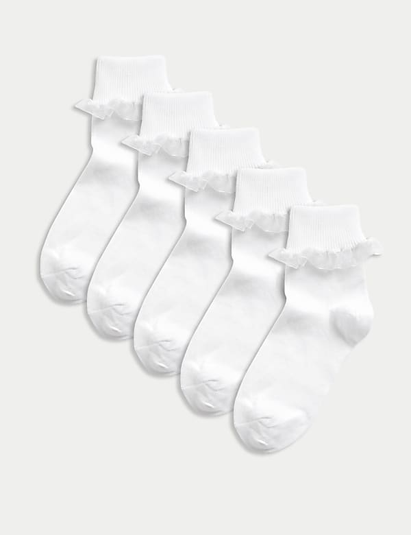 SD_04_T71_6873G_Z0_X_EC_0-54187 5er-Pack knöchelhohe Socken mit Rüschen Weltweiter Versand