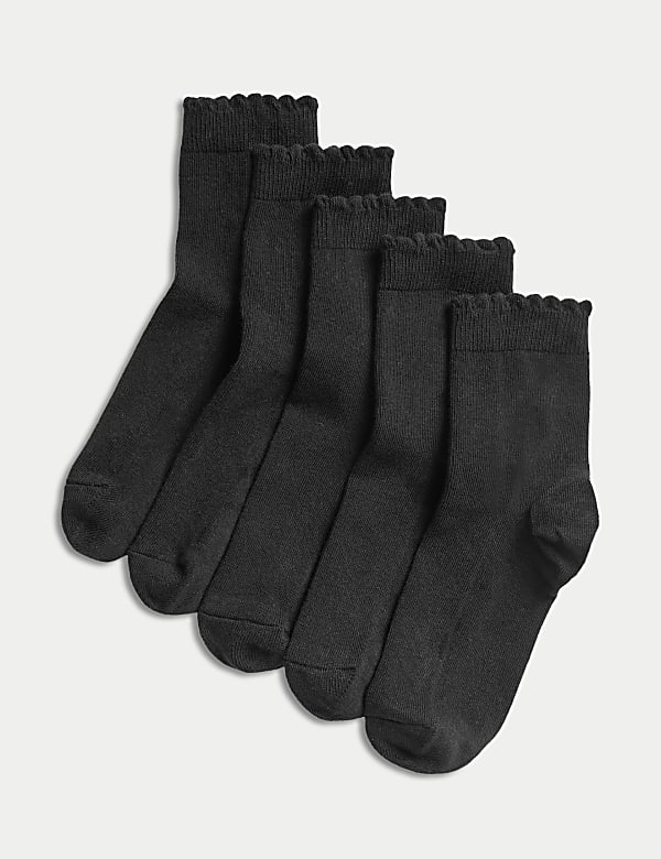 SD_04_T71_8079A_Y0_X_EC_90-55536 5er-Pack kurze Picot-Socken Neuheit