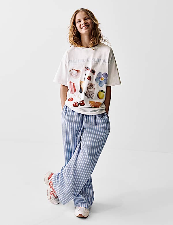 SD_04_T74_2306T_KY_X_EC_0-53698 Wochenend-Basic T-Shirt aus reiner Baumwolle (6–16J.) Wochenendangebot