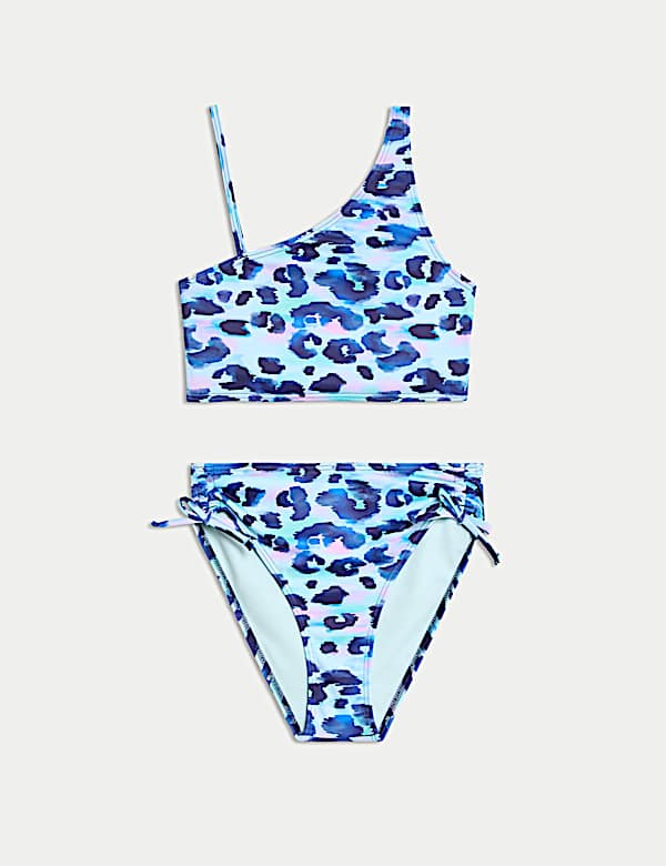 2-teiliger One-Shoulder-Bikini mit Leopardenprint (6–16 J.) Preiswert