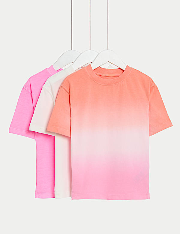 SD_04_T77_4209B_A4_X_EC_0-52754 3er-Pack T-Shirts aus reiner Baumwolle mit Farbverlauf (2–8 J.) Ab Werk