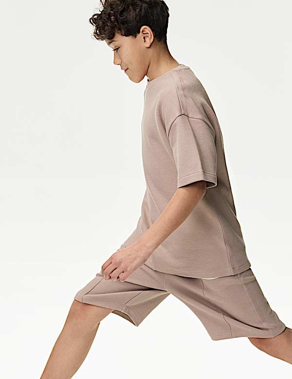 SD_04_T87_5111X_XE_X_EC_0-51131 2-tlg. Outfit bestehend aus einem Oberteil und einer Hose aus reiner Baumwolle mit Waffelstruktur (2–16J.) Jetzt Bestellen