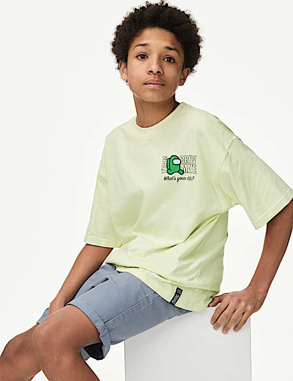 SD_04_T87_7969C_EA_X_EC_0-52554 Zertifiziert T-Shirt mit AmongUs™ Grafik (6–16J.)