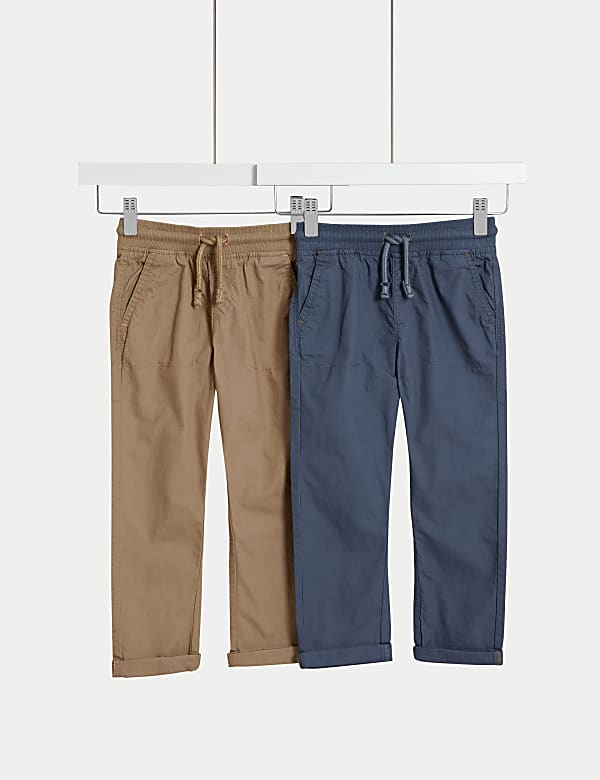 2er-Pack Ripstop-Hosen aus reiner Baumwolle (2–8 J.) Billig