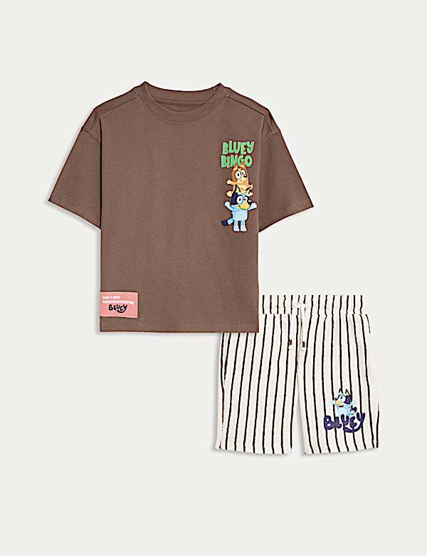 SD_04_T88_4939C_N4_X_EC_90-52369 2-tlg. Bluey™-Outfit bestehend aus Oberteil und Hose aus reiner Baumwolle (2–8J.) Sichere Zahlung