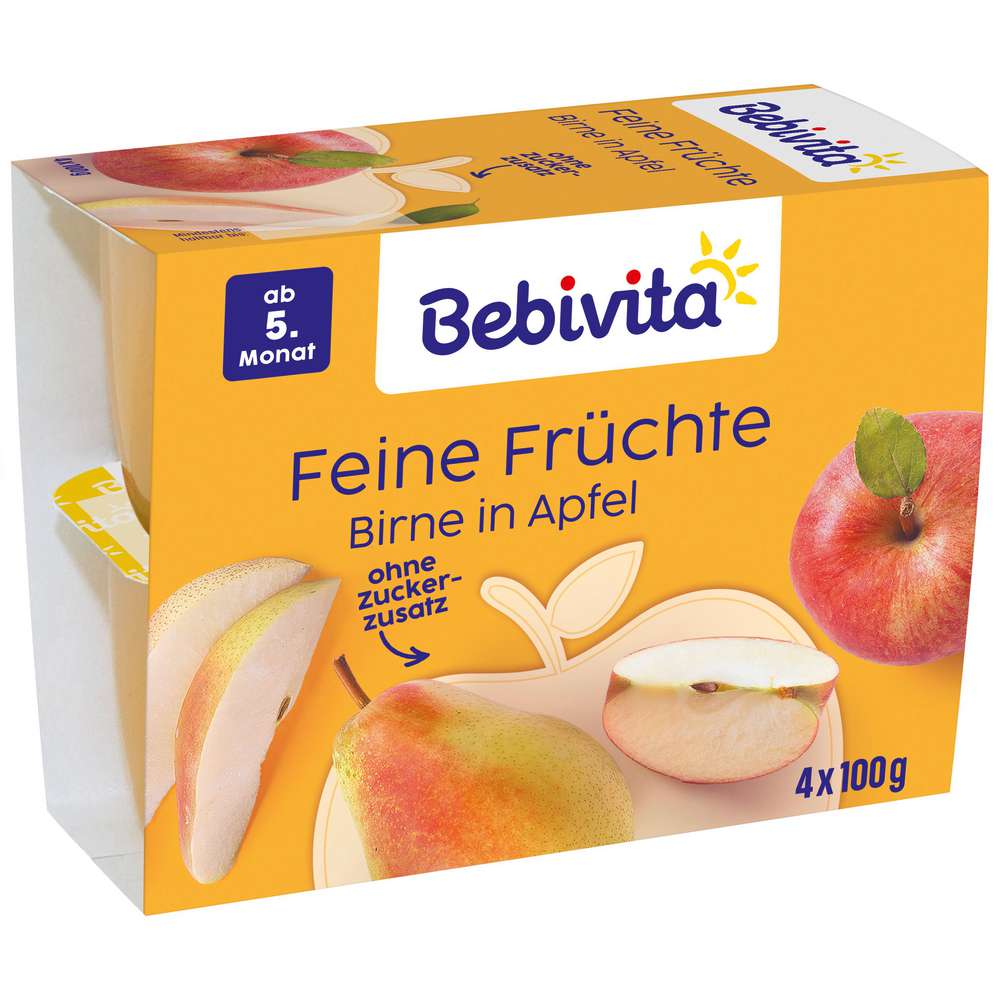 Babynahrung Früchtebrei, Apfel/Birne Neu