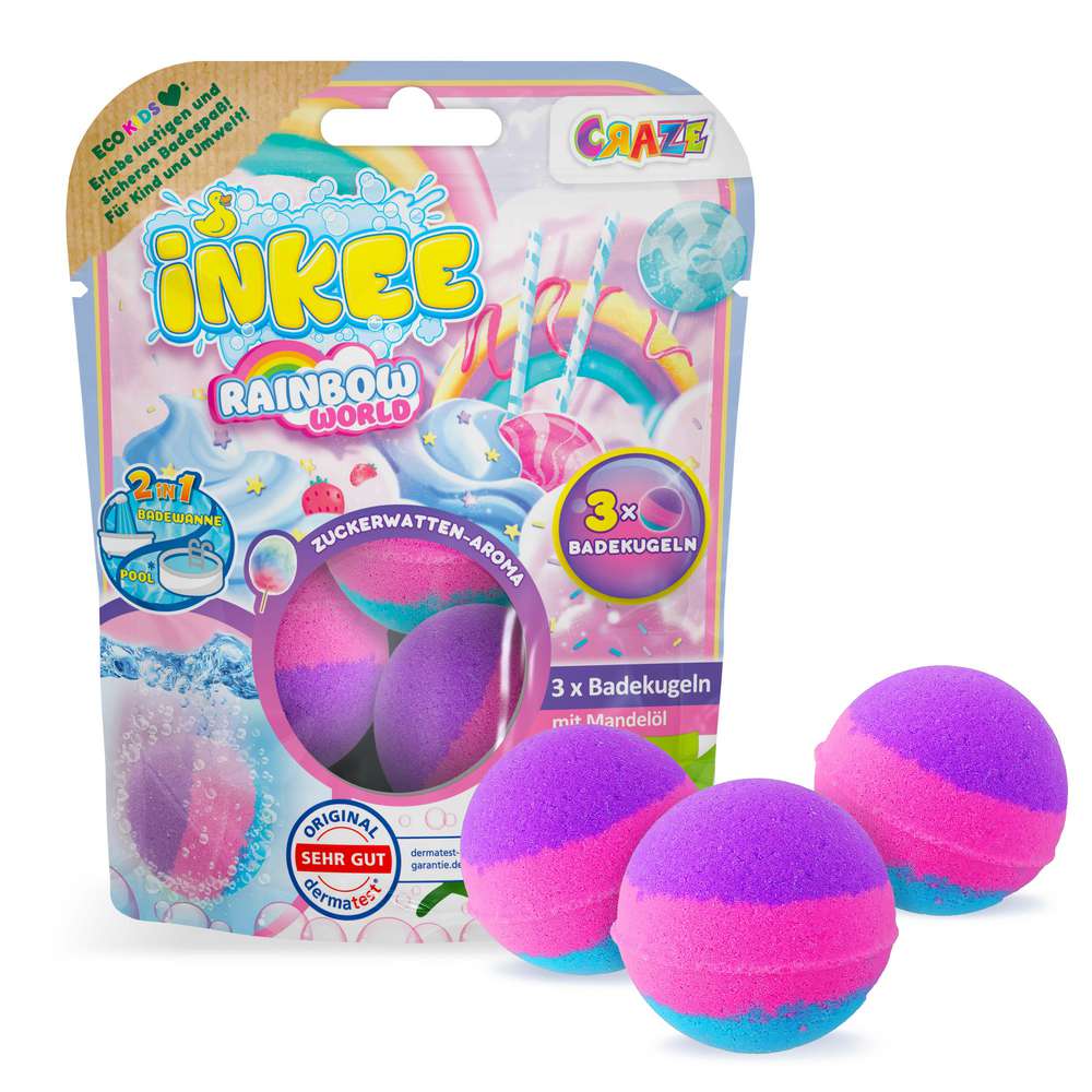 Badekugeln Rainbow World mit Mandelöl Exklusiv