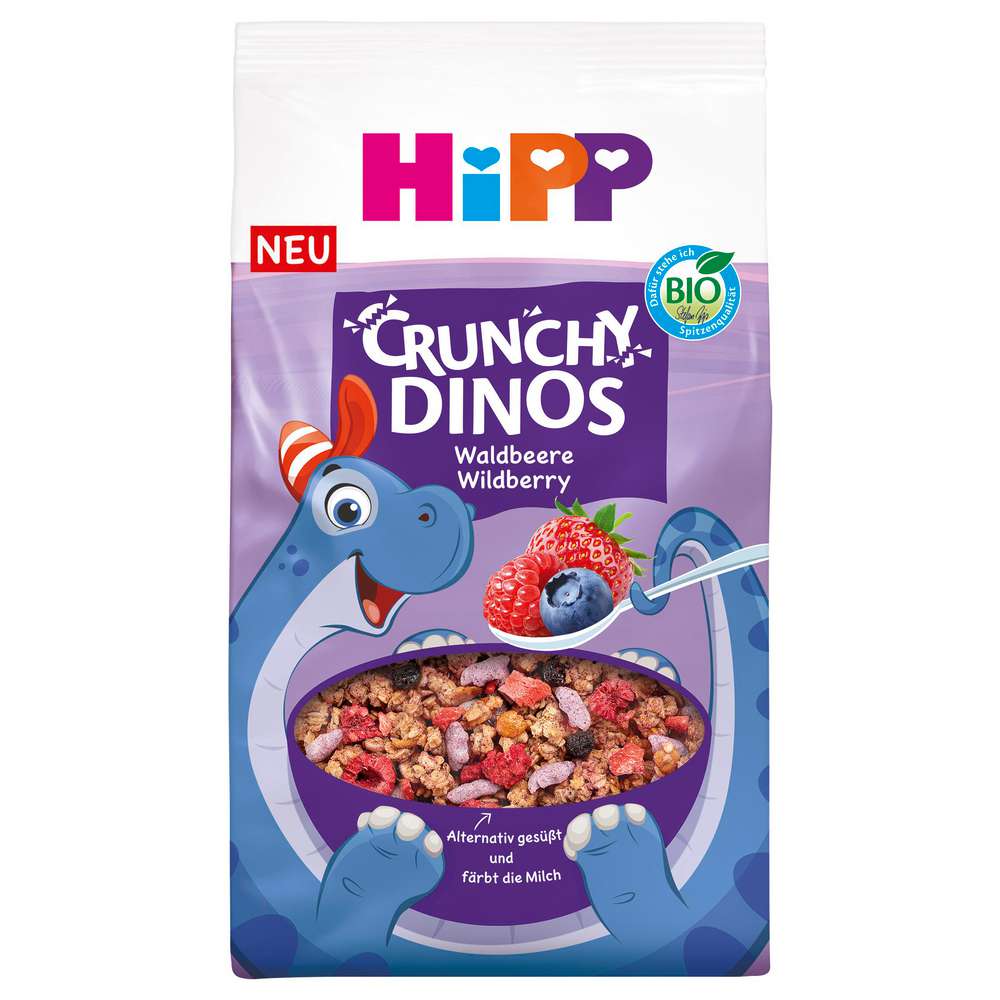 Bestseller Bio Müsli Crunchy Dinos, Waldbeere