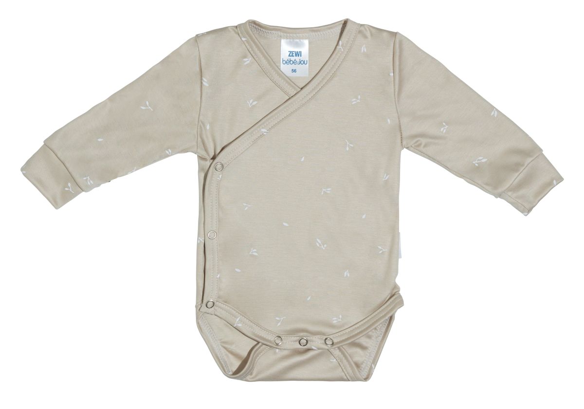 9922-9023-jpg-66177 ZEWI bébé-jou Wickelbody langarm Tencel sand Botanic Knallerangebot