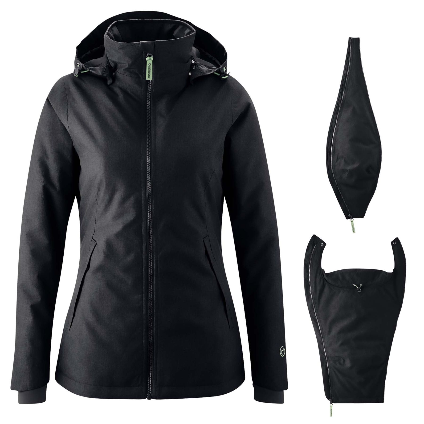 mamalila-pwj-schwarz-uni-jpg_a990bd6a10b9e665-60137 Abverkauf MAMALILA Winterjacke für zwei Schwarz
