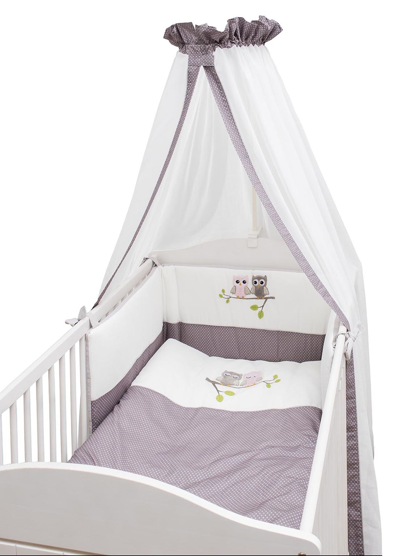 202-46-bett-set-3-tlg-jpg-65832 Ab Werk BÉBÉ'S COLLECTION Bett Set 3tlg Eulen-neu rosa