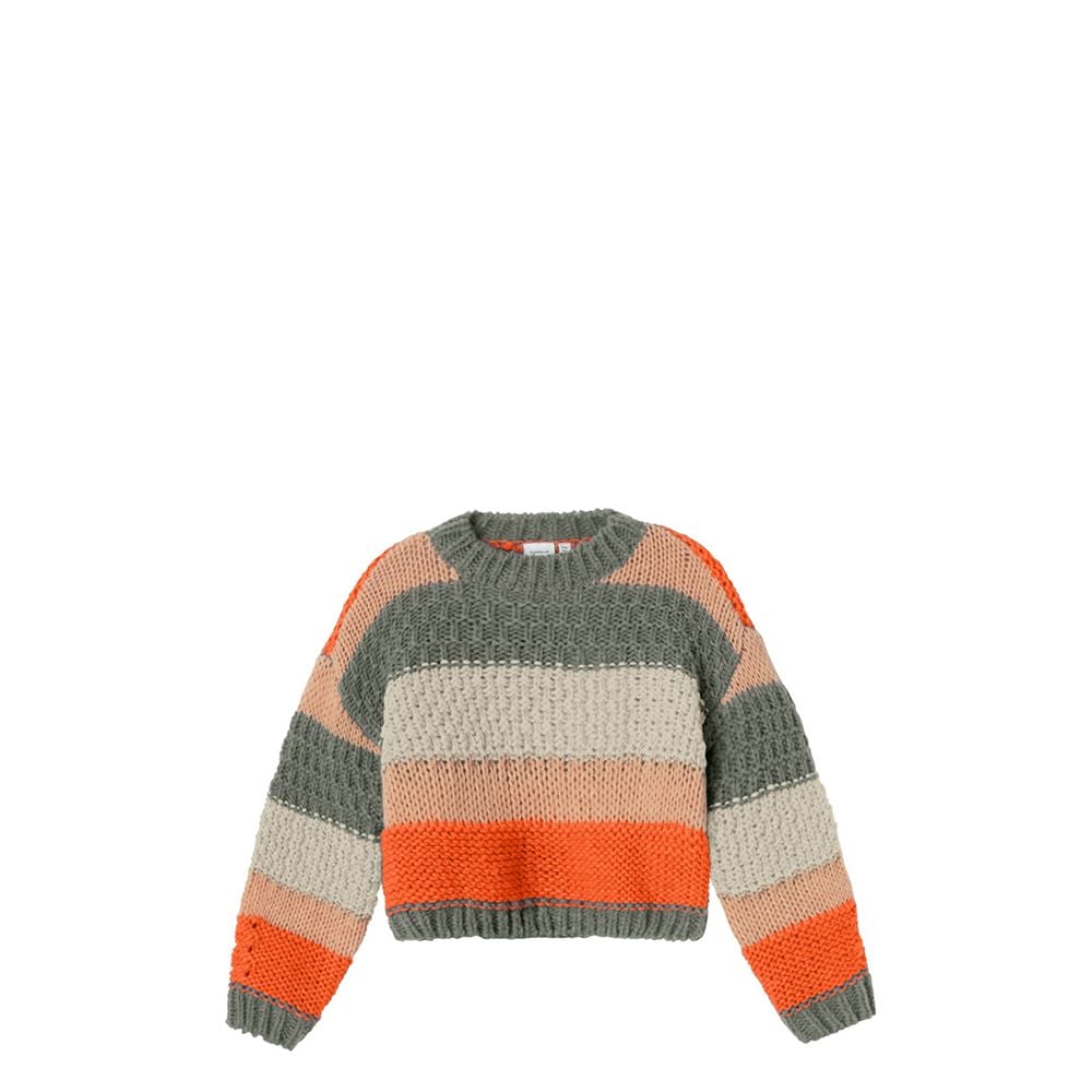 13233082-4615010-1_1-51585 Versand Am Gleichen Tag NAME IT Nkfolaura Long Sleeve Knit Mulled Basil