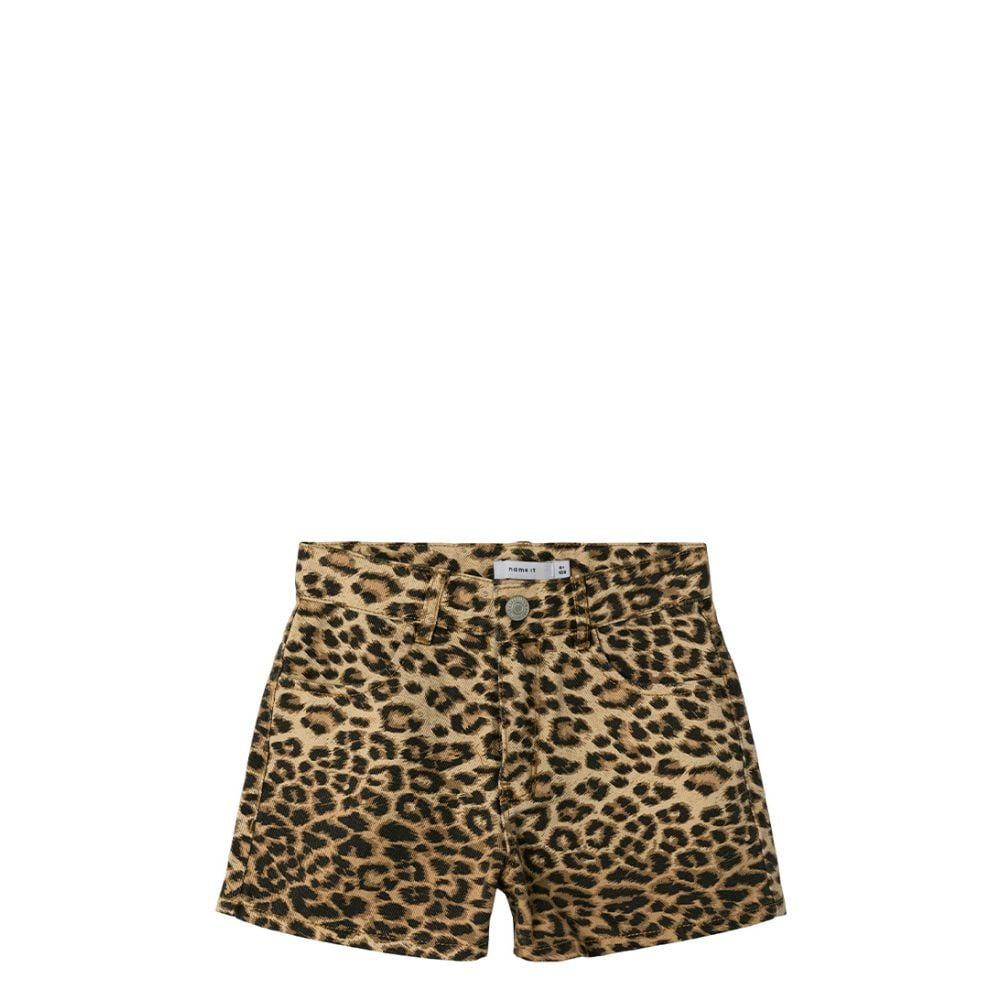 name-it-135027-bruin_1-54484 Weltweiter Versand NAME IT Nkfrose High Waist Shorts Silver Mink AOP Leopard