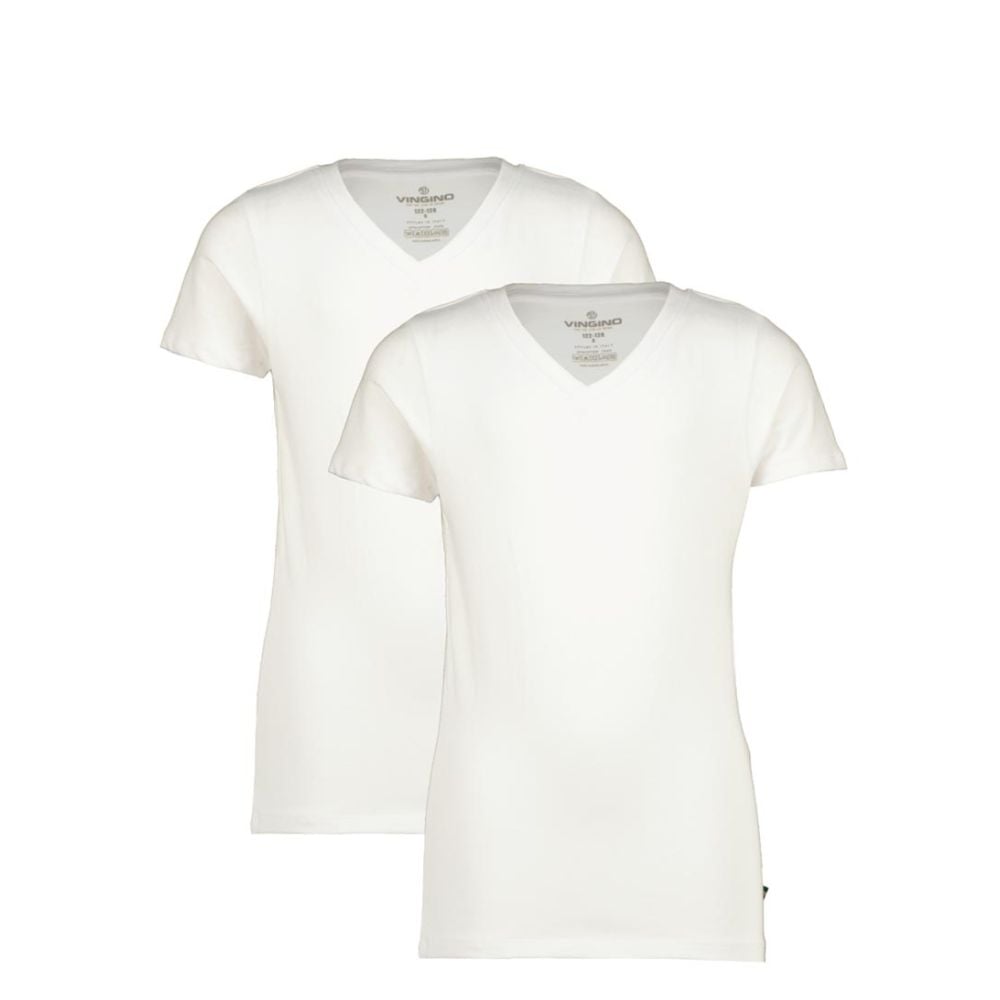 nooskbn72207-realwhite-1-49652 Vingino Boys T-Shirt V-Neck 2-Pack Real White Finale Aktion