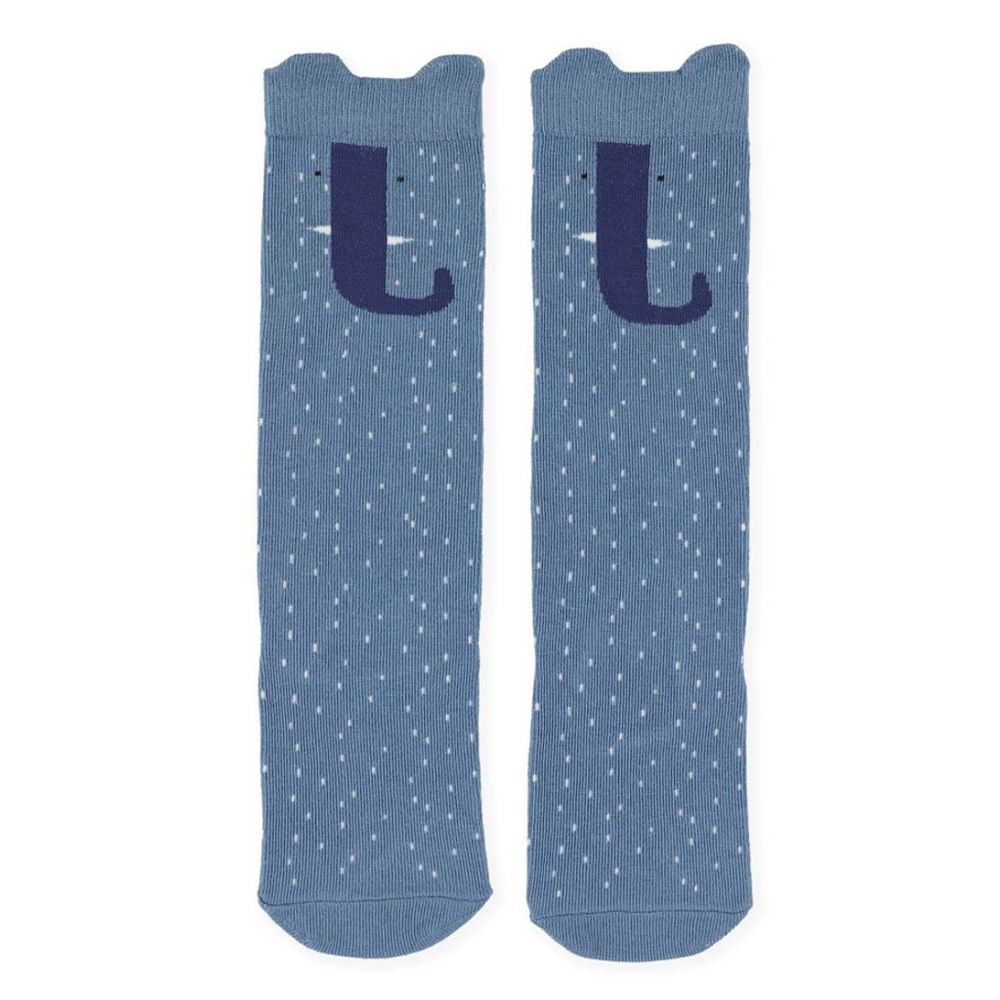 trixie_42_980_1-53010 Trixie Knee High Socks Mrs. Elephant Blue Aktuell