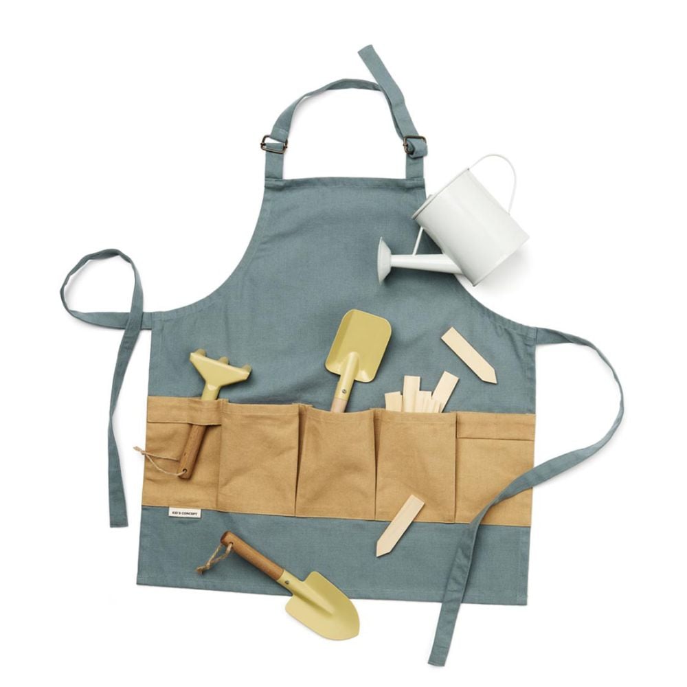 1000864-1-48773 Aktuell Kids Concept Gardening Tool Set Kids Hub Multi Natural White