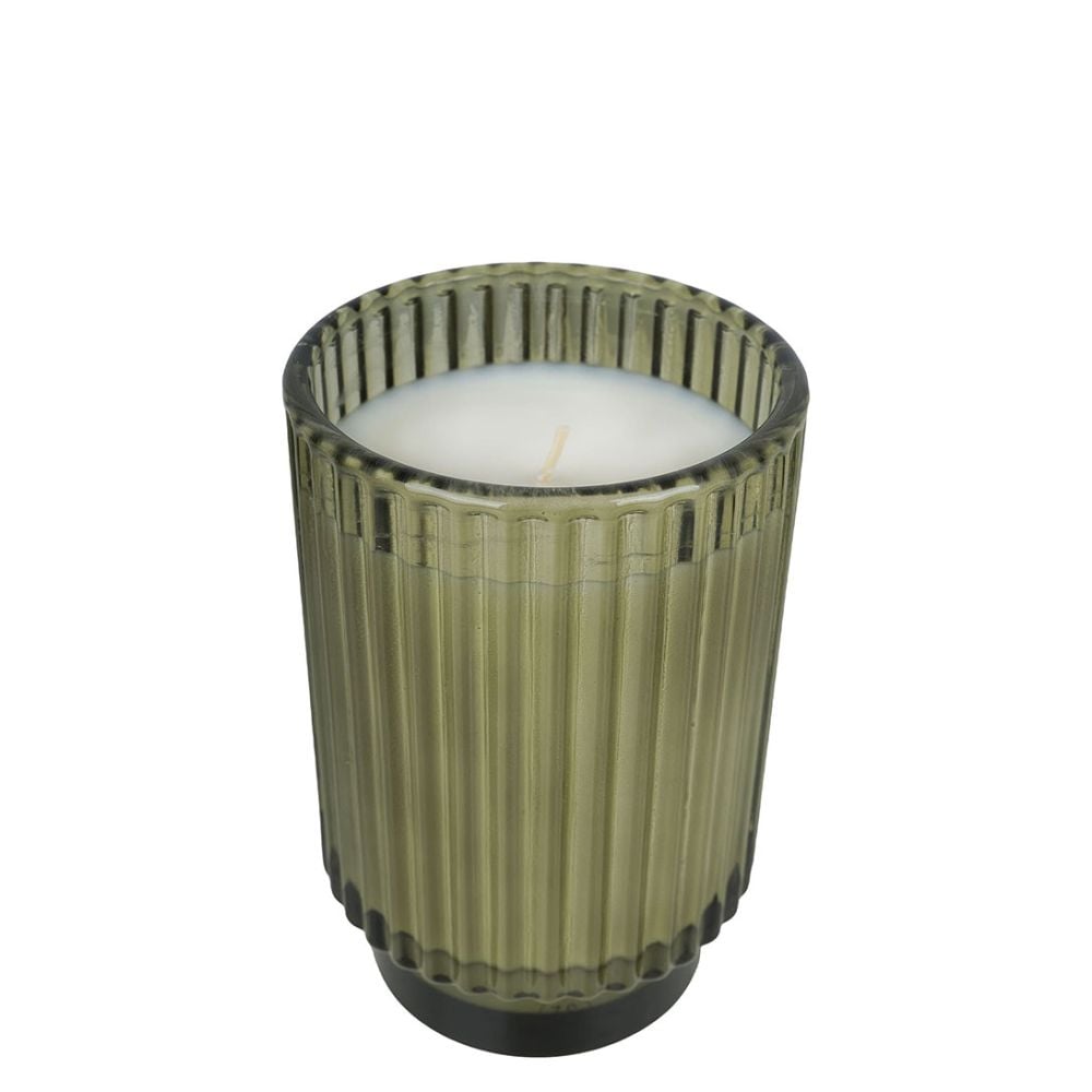 0503-100-4504-1-53425 Zusss Geurkaars In Glas Met Ribbels Poederzacht Olijfgroen Jetzt Zugreifen
