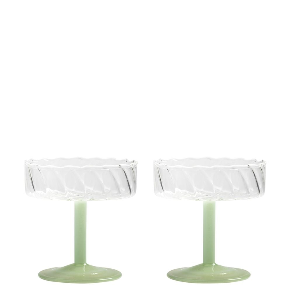klevering-135959-groen_1-56173 &Klevering Coupe Twirl Green Set Of 2 Green Neue Ware