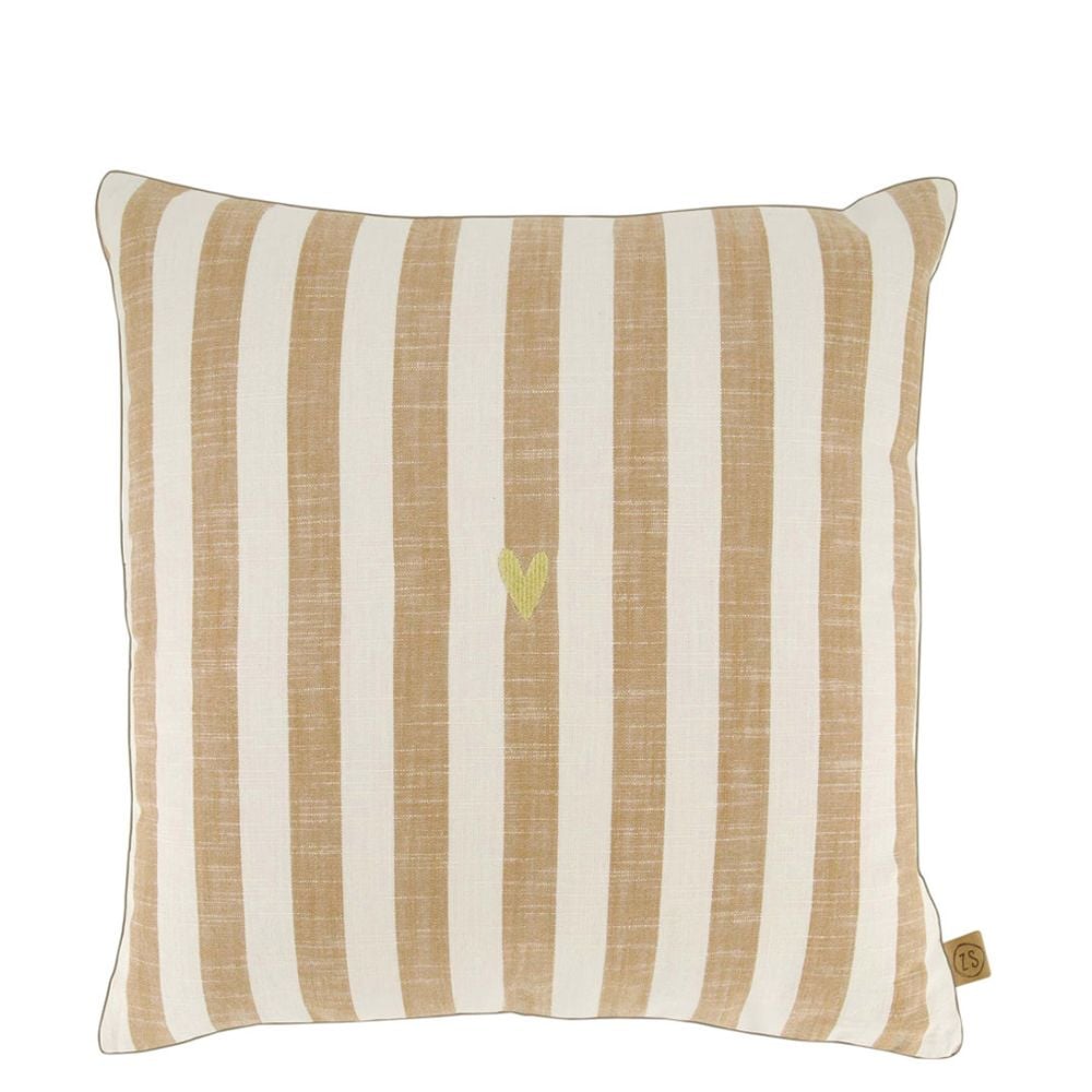 zusss-130808-bruin_1-56069 Zusss Kussen Hartje Streep 45X45cm Zand Camel Ausverkauf