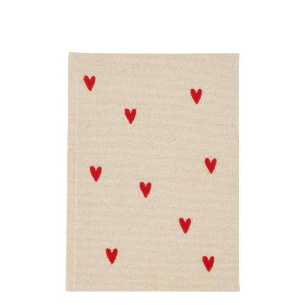 zusss-134887-rood_1-56163 Zusss Notitieboek Linnen Hartjes Rood Rood Sichere Zahlung
